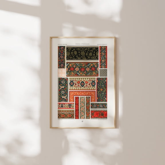 Indo Persian Pattern Albert Racinet Artwork Lornement Architecture Wall Art Scenic Wall Art Unframed Paper Print