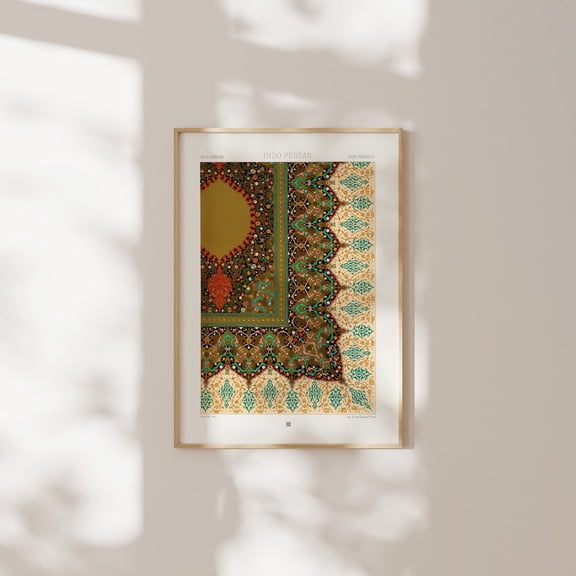 Indo Persian Pattern Artwork L Ornement Botanical Floral Wall Art Vintage Garden Wall Decor Soft Nature Home Office Room Decor Unframed Paper Print