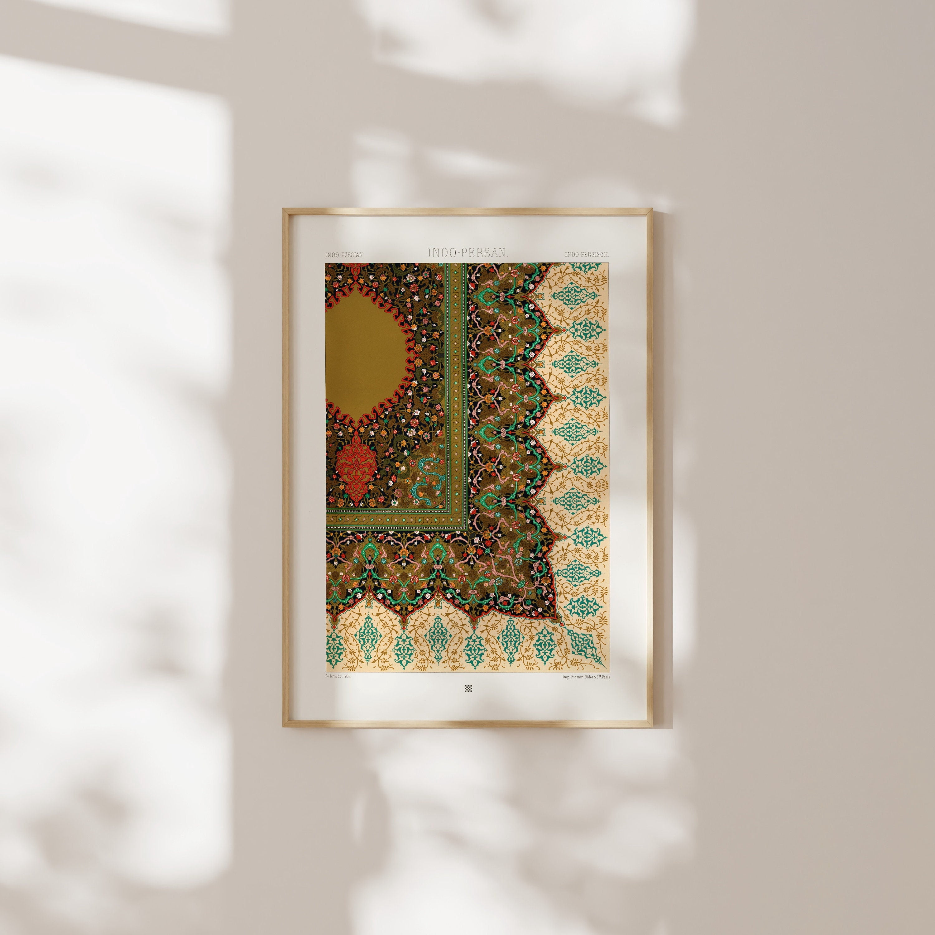 Indo Persian Pattern By Albert Racinet Gicl E Of From L'ornement ...