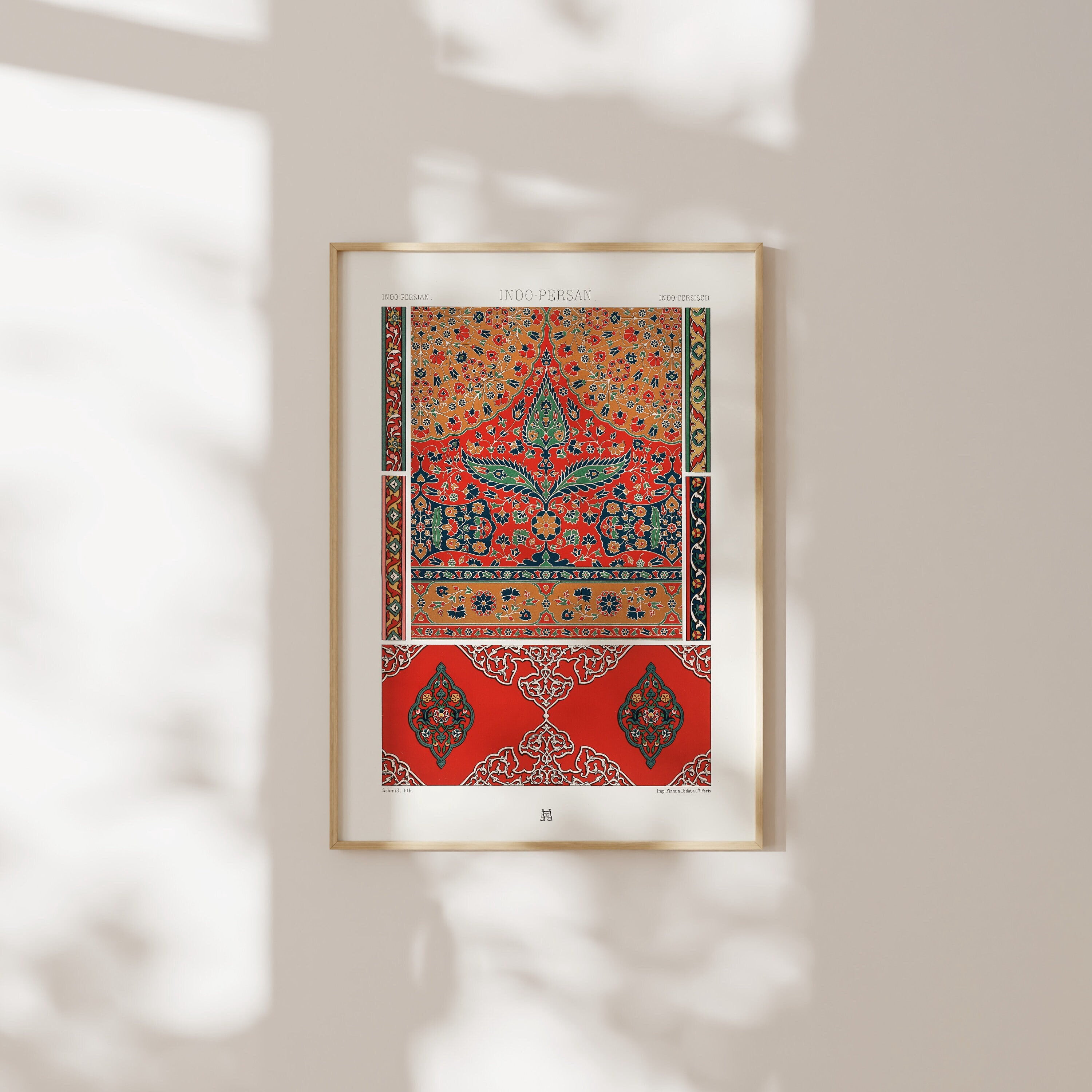 Indo Persian Pattern By Albert Racinet Gicl E Of From L'ornement ...