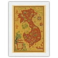 thumbnail image 1 of Indochine Française - French Indochina - Vietnam Cambodia Laos - Vintage Colored Cartographic Map by Lucien Boucher c.1938 - Japanese Unryu Rice Paper Art Print 24 x 32 in, 1 of 4
