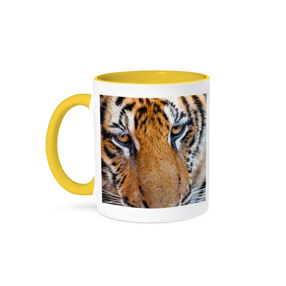3drose, Indochinese Tiger, 11oz Two-tone Yellow Mug