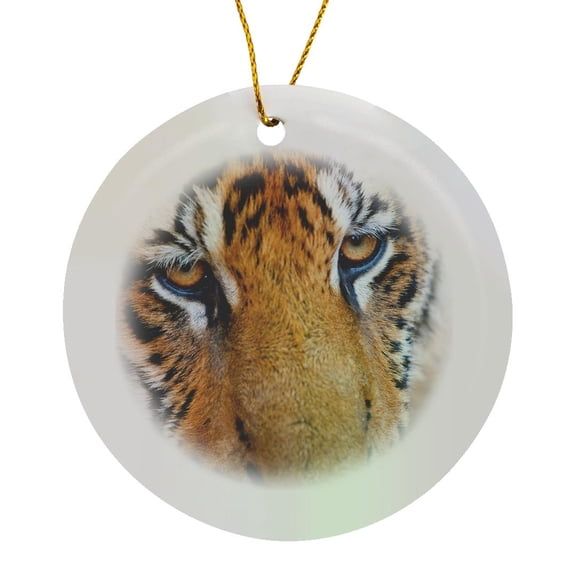 3drose, Indochinese Tiger, Circle Porcelain Ornament