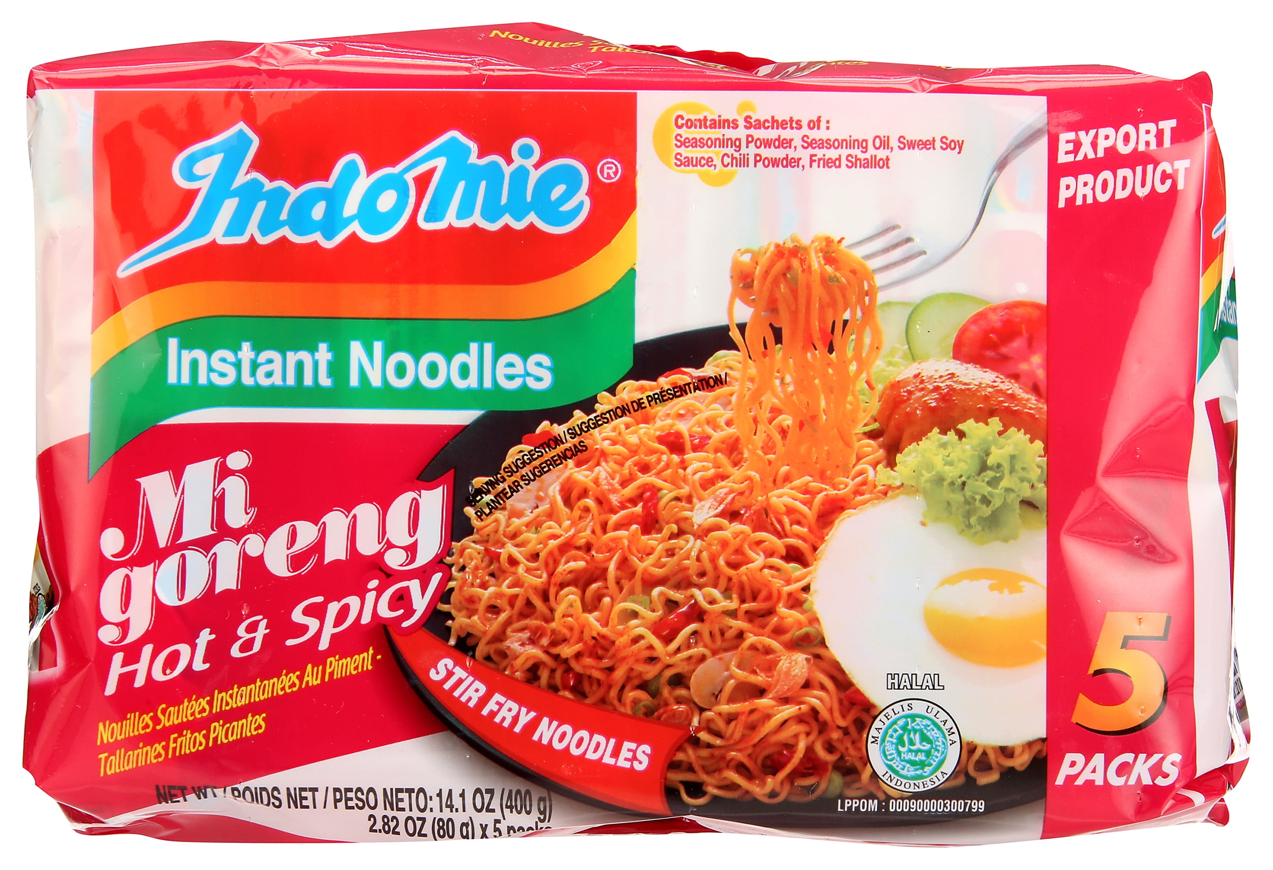 Indomie Mi Goreng Hot&Spicy 5PK, 14.1 OZ