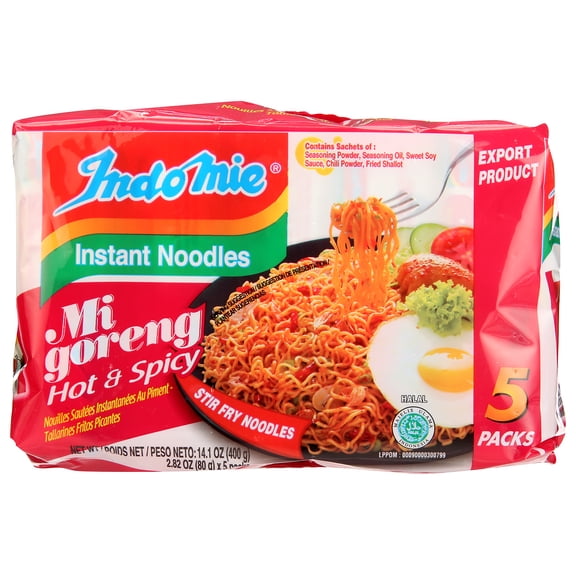 Indomie Mi Goreng Hot&Spicy 5PK, 14.1 OZ