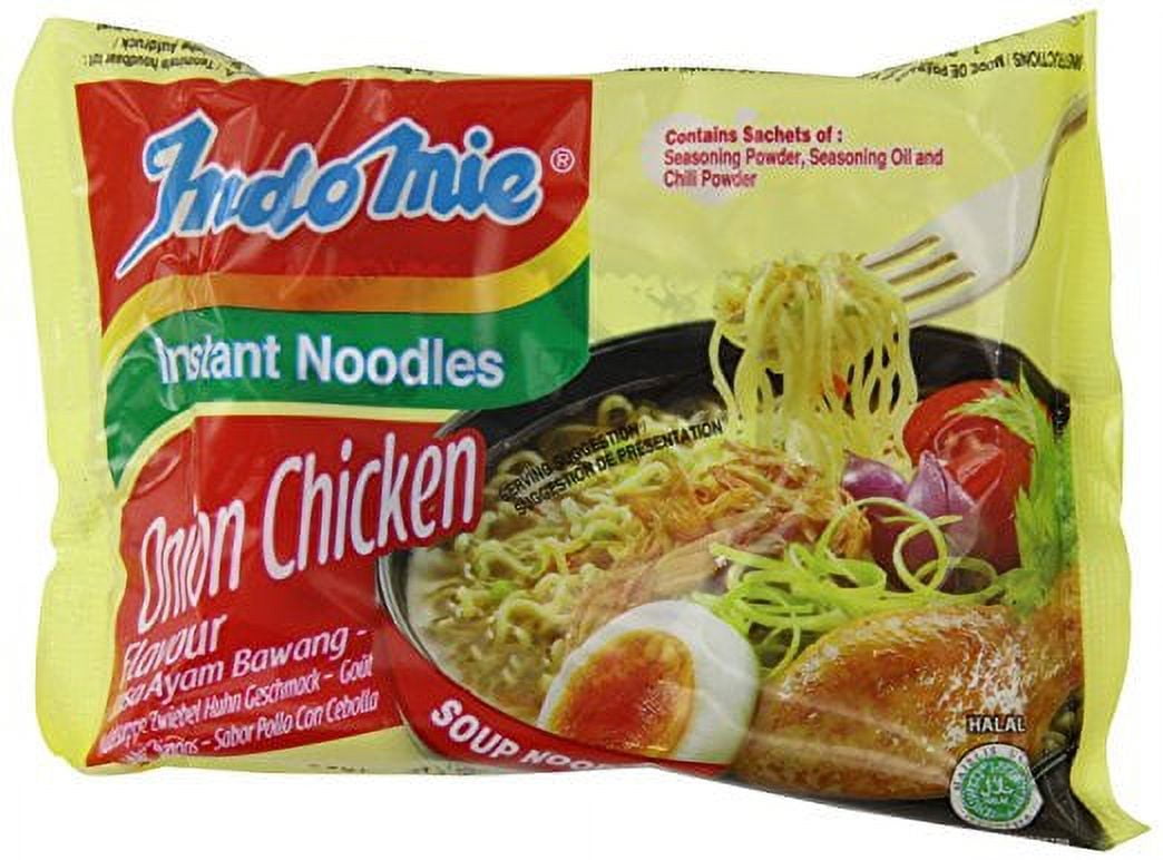 Indomie Instant Noodle Soup Onion Chicken Halal, 2.65oz (Pack of 30)