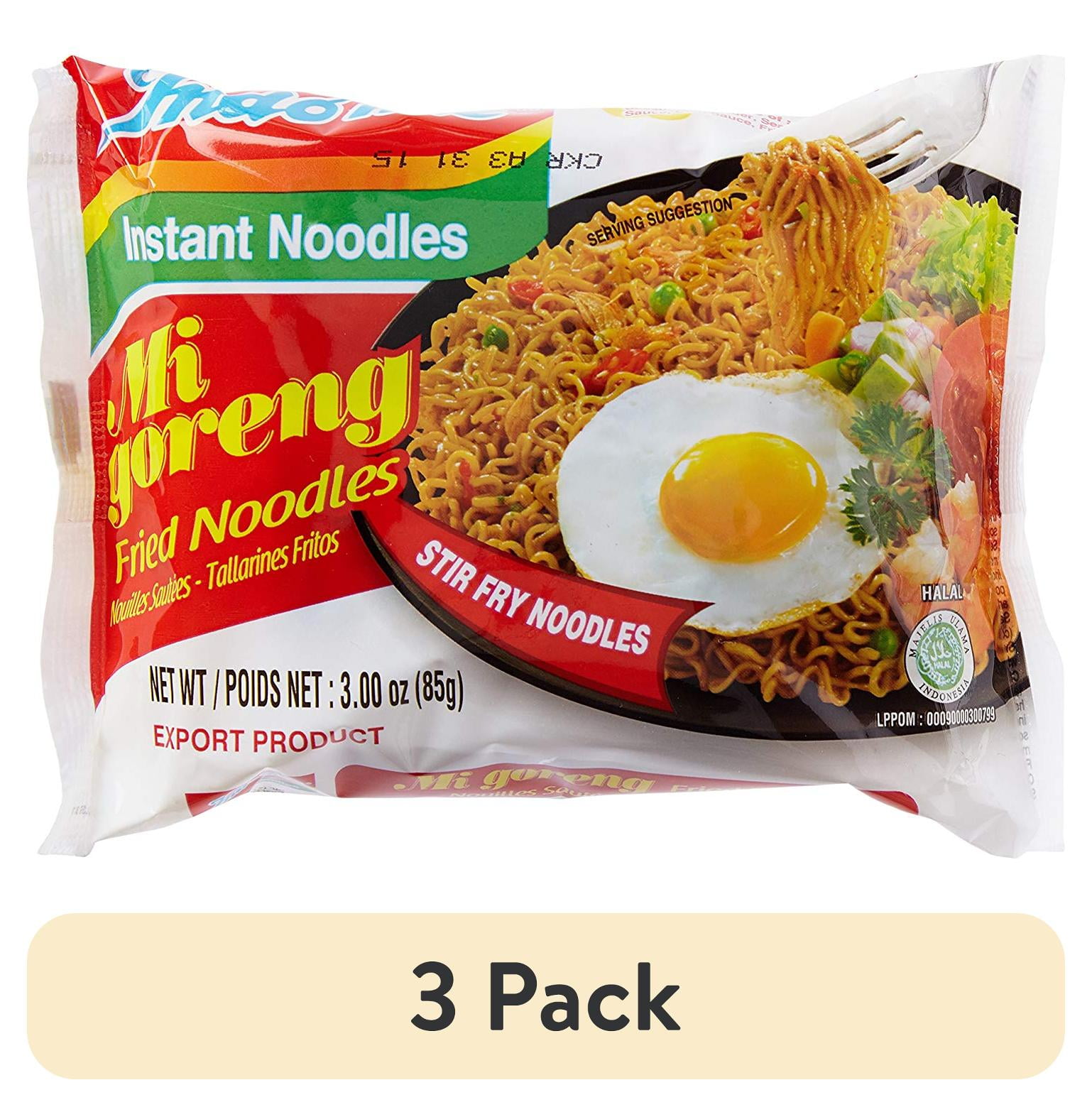 Indomie Mi Goreng Instant Stir Fry Noodles, Halal Certified, Original  Flavor, 2.8 oz