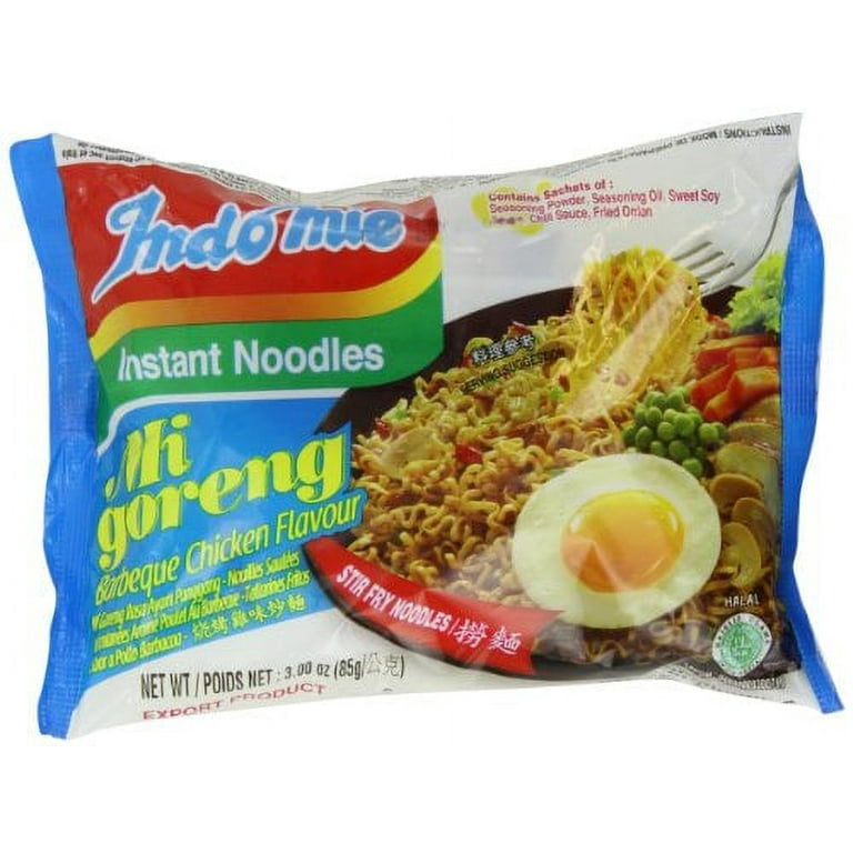 Indomie Mi Goreng Barbeque Chicken Flavor Instant Noodles, 3 oz