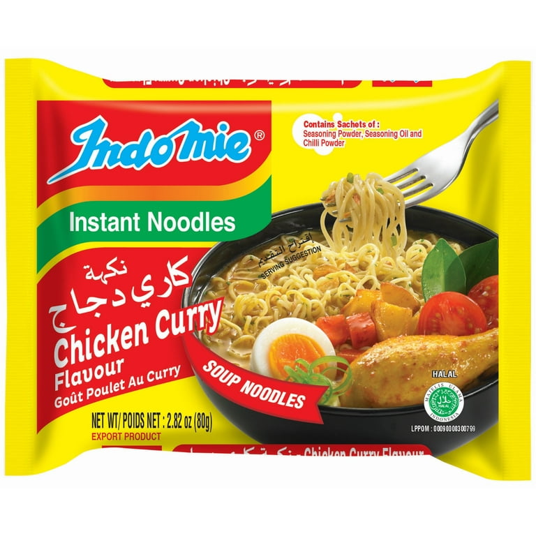 Indomie, Noodle, Chicken Curry 30x2.82oz, Instant Fry Noodles