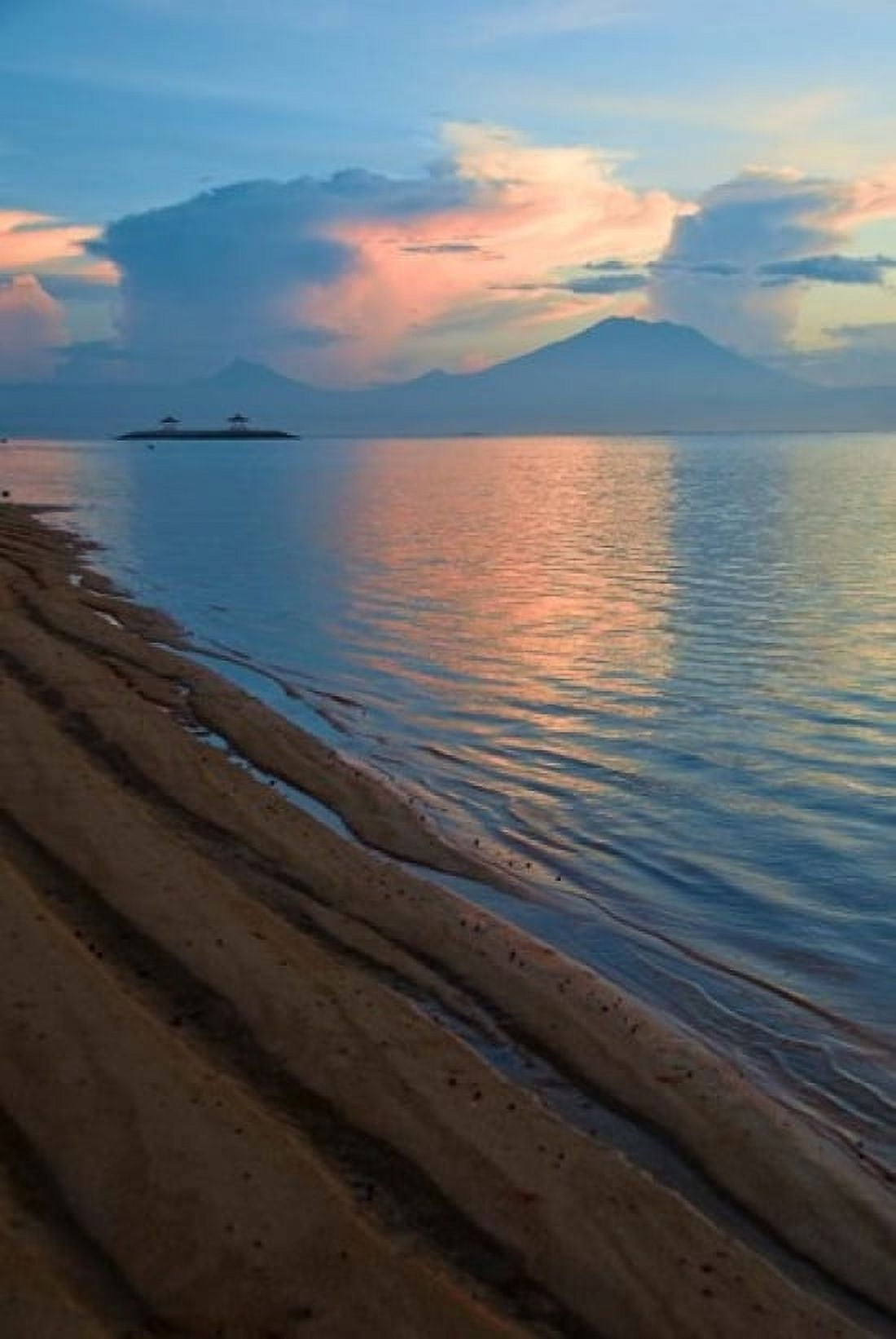 Indonesia Bali Sanur Beach with Mount Gunung Agung Canvas Art - Jaynes Gallery DanitaDelimont (24 x 36)