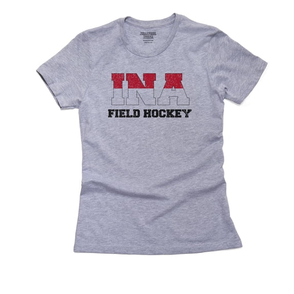 Indonesia Field Hockey - Olympic Games - Rio - Flag Women's Cotton Grey T-Shirt