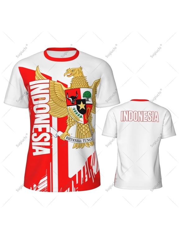 Indonesia Flag Men Sports T-shirt Women Tees jersey for Soccer Football Running Bike Tennis Fitness Fans