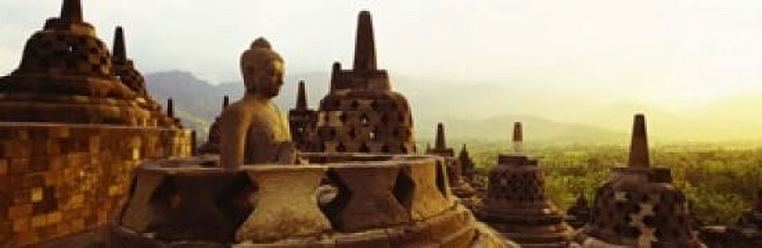Indonesia Java Borobudur Temple Canvas Art - Panoramic Images (18 x 6)