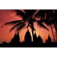 thumbnail image 1 of Indonesia, Java, View Of Palm Trees And Buildings Silhouetted At Sunset Poster Print (38 x 24), 1 of 3