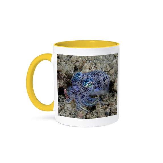 Indonesia, Lembeh Straits, Bobtail Squid Marine Life-As11 Bja0067 - Janyes Gallery, 15oz Two-Tone Yellow Mug