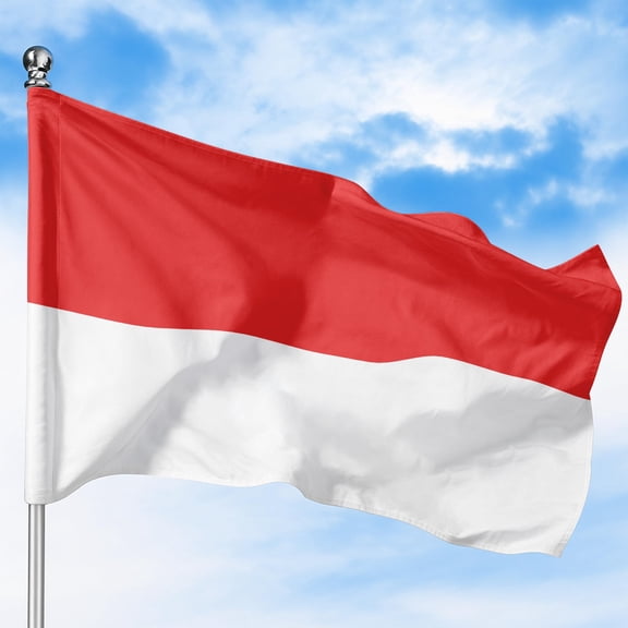Indonesia Outdoor Flag (1x1.5ft) by DreamController - Durable, Fade-Resistant Polyester, Double-Stitched, Brass Grommets - HD Printed South East Asia Flag - Made in USA