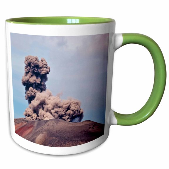 3drose, Indonesia, Sumatra, Java, Volcano Anak Krakatau - As11 Ala0053 - Alida Latham, 11oz Two-tone Green Mug