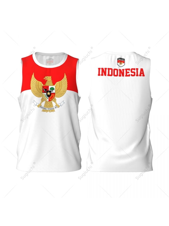 Indonesia flag men basketball sports jersey running fitness multifunction sleeveless tshirt exclusive custom name nunber