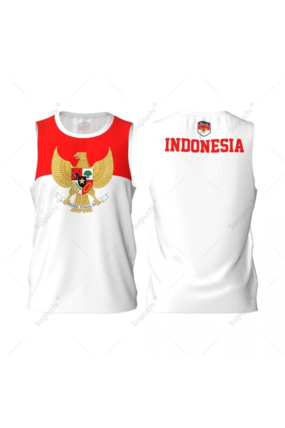 Indonesia flag men basketball sports jersey running fitness multifunction sleeveless tshirt exclusive custom name nunber