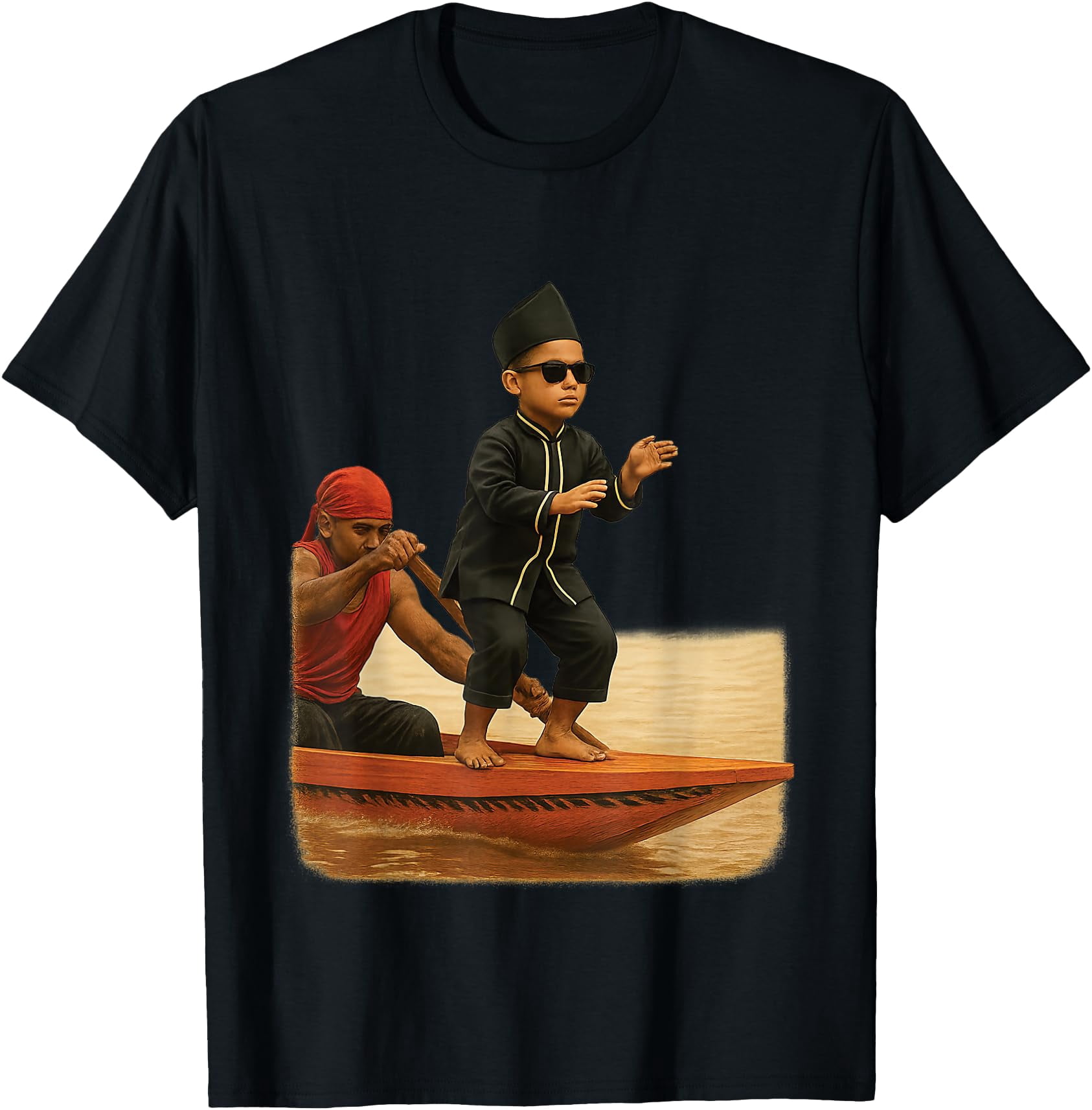 Indonesian Boat Race Aura Farming Boat Kid Dancing Meme T-Shirt ...