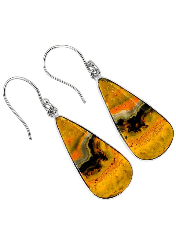Indonesian Bumble Bee - Indonesia 925 Silver Plated Earrings Jewelry WE54-10010