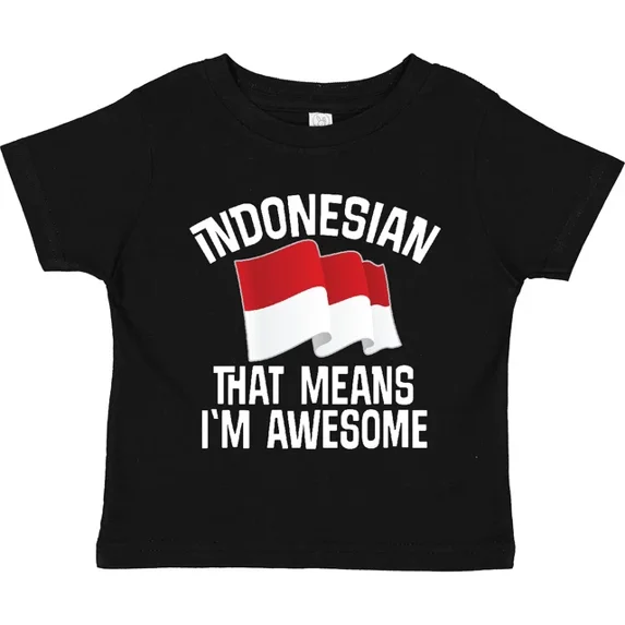 Indonesian Gift Indonesia Flag Toddler T-Shirt Heritage Proud Country TODDLER SHORT SLEEVE TEE BELLA CANVAS 3001T