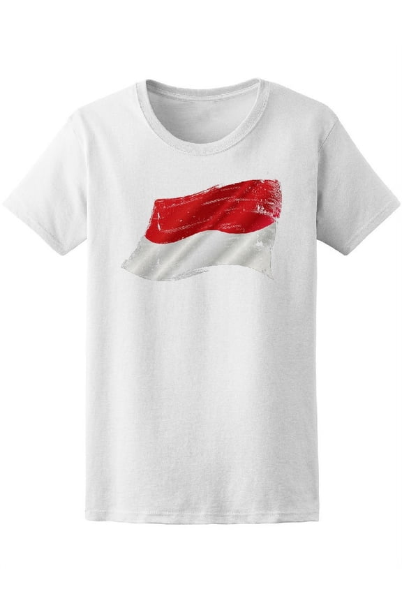 Indonesian Grunge Waving Flag  T-Shirt Men -Image by Shutterstock, Male Small