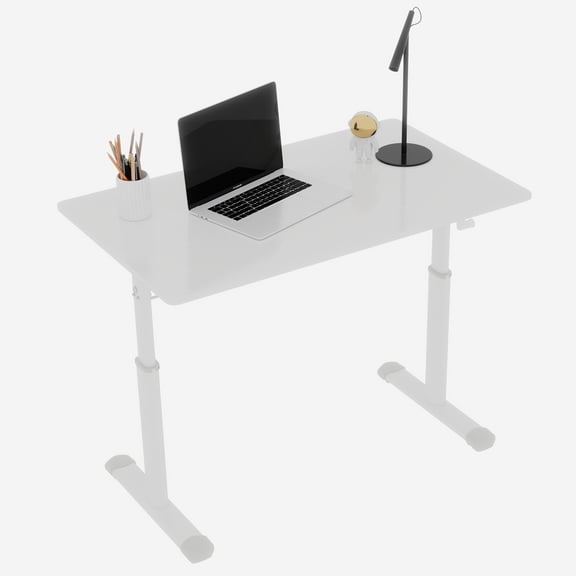 Indoor 1-Piece Hand Crank Adjustable Height Desk Double Column Support