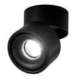 thumbnail image 1 of Indoor 10W LED Spotlight 360°Adjustable Ceiling Spots Downlight/Surface Mounted COB Lighting LED/10X10CM/Aluminum Wall Lamp or Spot Light (Black-6000K), 1 of 6