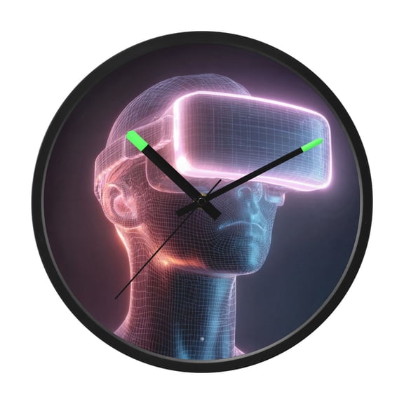 Indoor 12' Voice-Activated Luminous Decoration Wall Clock With LED Night Light 3d Rendering
