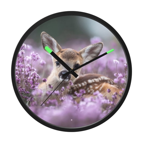 Indoor 12' Voice-Activated Luminous Decoration Wall Clock With LED Night Light A Beautiful Sight
