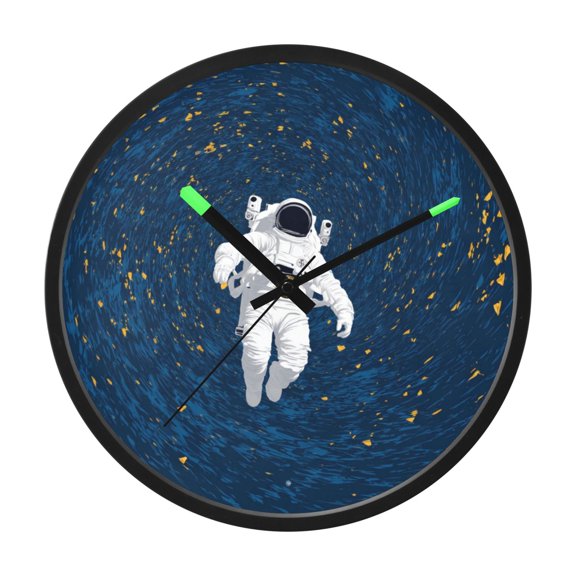 Indoor 12' Voice-Activated Luminous Decoration Wall Clock With LED Night Light A Lonely Astronaut