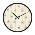 thumbnail image 1 of Indoor 12' Voice-Activated Luminous Decoration Wall Clock With LED Night Light Blue Small Bows, 1 of 8