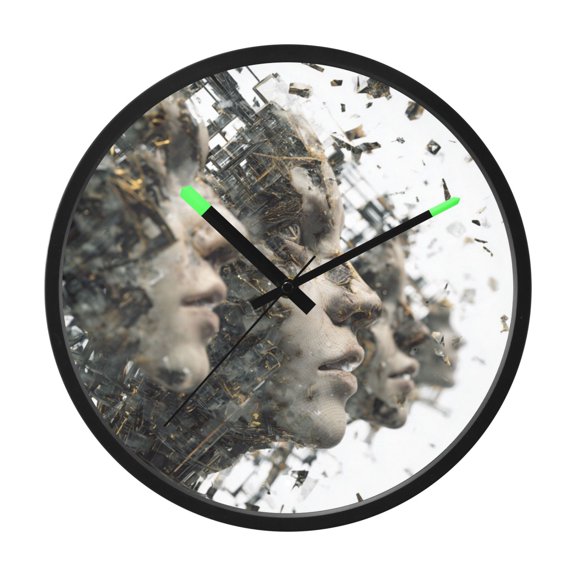 Indoor 12' Voice-Activated Luminous Decoration Wall Clock With LED Night Light Broken