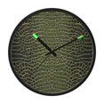 thumbnail image 1 of Indoor 12' Voice-Activated Luminous Decoration Wall Clock With LED Night Light Crocodile Pattern, 1 of 8