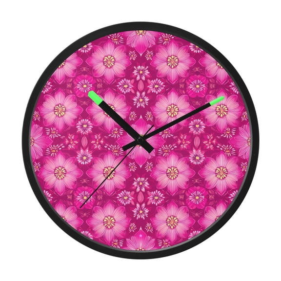 Indoor 12' Voice-Activated Luminous Decoration Wall Clock With LED Night Light Dazzling