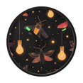 thumbnail image 1 of Indoor 12' Voice-Activated Luminous Decoration Wall Clock With LED Night Light Fireflies, 1 of 8
