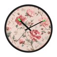 thumbnail image 1 of Indoor 12' Voice-Activated Luminous Decoration Wall Clock With LED Night Light Flowers, 1 of 8