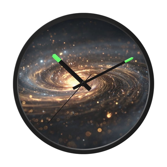 Indoor 12' Voice-Activated Luminous Decoration Wall Clock With LED Night Light Glam Glitter