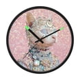 thumbnail image 1 of Indoor 12' Voice-Activated Luminous Decoration Wall Clock With LED Night Light Glittery Background, 1 of 8
