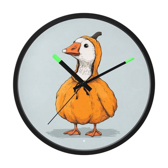 Indoor 12' Voice-Activated Luminous Decoration Wall Clock With LED Night Light Goose