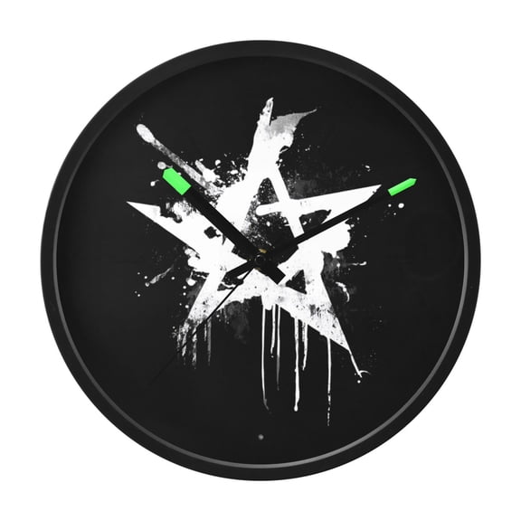 Indoor 12' Voice-Activated Luminous Decoration Wall Clock With LED Night Light Grunge-style