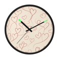 thumbnail image 1 of Indoor 12' Voice-Activated Luminous Decoration Wall Clock With LED Night Light Hearts on Lines, 1 of 8