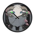 thumbnail image 1 of Indoor 12' Voice-Activated Luminous Decoration Wall Clock With LED Night Light Lamb, 1 of 8