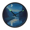 thumbnail image 1 of Indoor 12' Voice-Activated Luminous Decoration Wall Clock With LED Night Light Moonlight and River, 1 of 8
