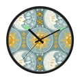 thumbnail image 1 of Indoor 12' Voice-Activated Luminous Decoration Wall Clock With LED Night Light Moons Suns Faces, 1 of 8
