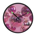 thumbnail image 1 of Indoor 12' Voice-Activated Luminous Decoration Wall Clock With LED Night Light Number Of Disco Balls, 1 of 8