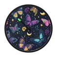 thumbnail image 1 of Indoor 12' Voice-Activated Luminous Decoration Wall Clock With LED Night Light Seamless Pattern with Butterflies, 1 of 8