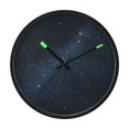 thumbnail image 1 of Indoor 12' Voice-Activated Luminous Decoration Wall Clock With LED Night Light Starry Night Sky, 1 of 8