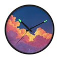 thumbnail image 1 of Indoor 12' Voice-Activated Luminous Decoration Wall Clock With LED Night Light Sunset Sky, 1 of 8